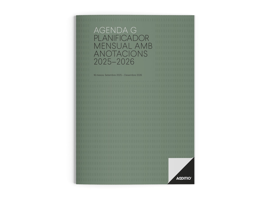 AGENDA G MES VISTA CATALAN ADDITIO PLANIFICADOR 16 MESES 195X285 MM COLORES SURTIDOS
