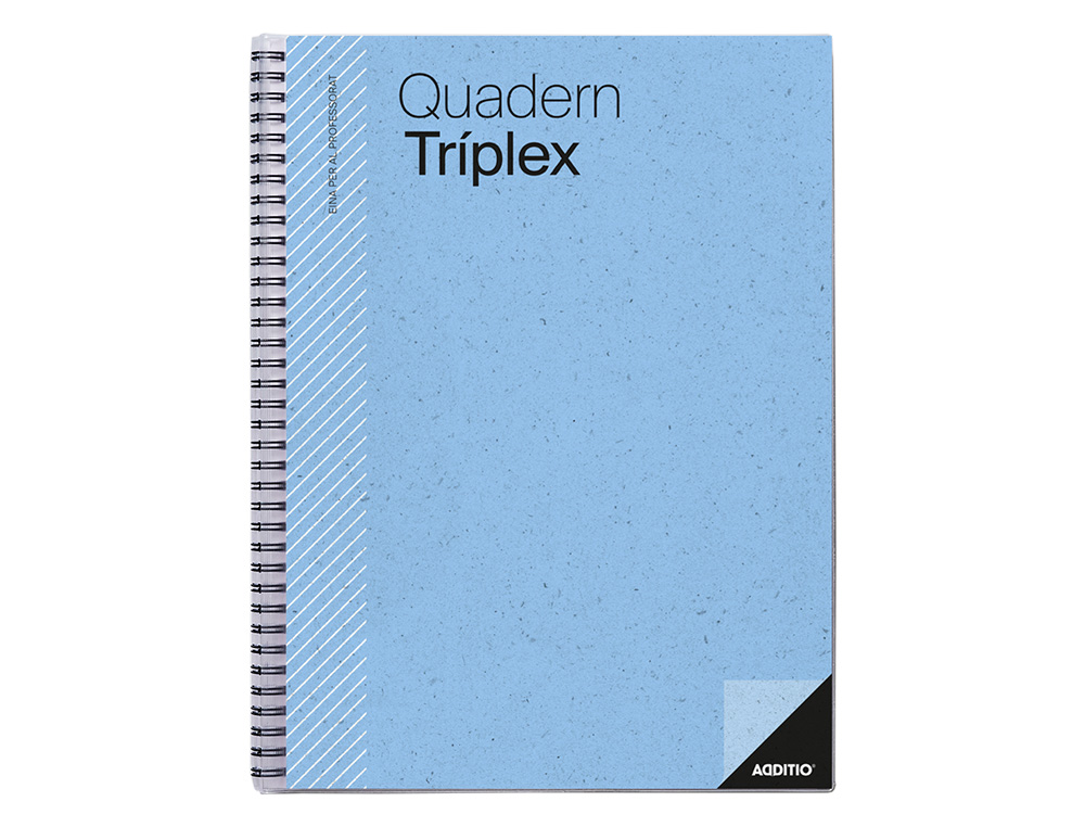 CUADERNO TRIPLEX CATALAN ADDITIO EVALUACION CONTINUA PLAN SEMANAL TUTORIAS 6 FUNDASTRANSPARENTES 225X310 MM