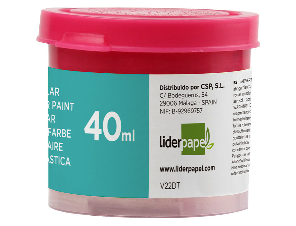 TEMPERA LIDERPAPEL ESCOLAR 40 ML MAGENTA