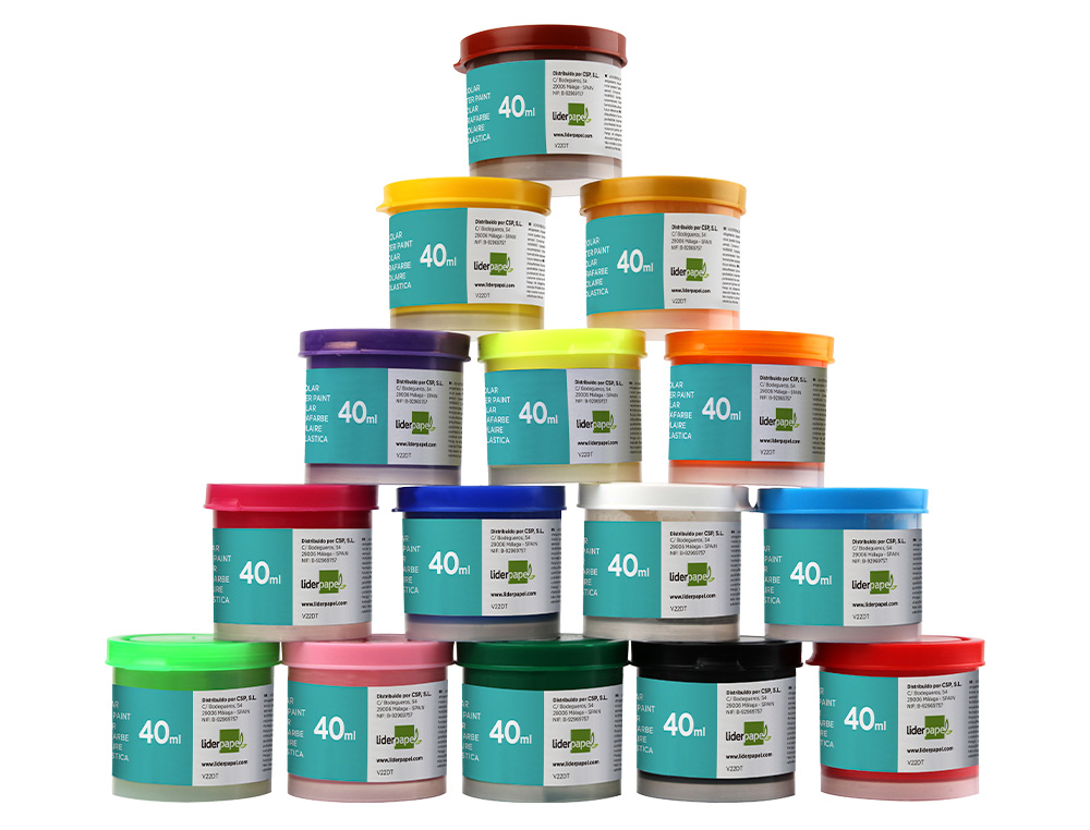TEMPERA LIDERPAPEL ESCOLAR 40 ML NARANJA