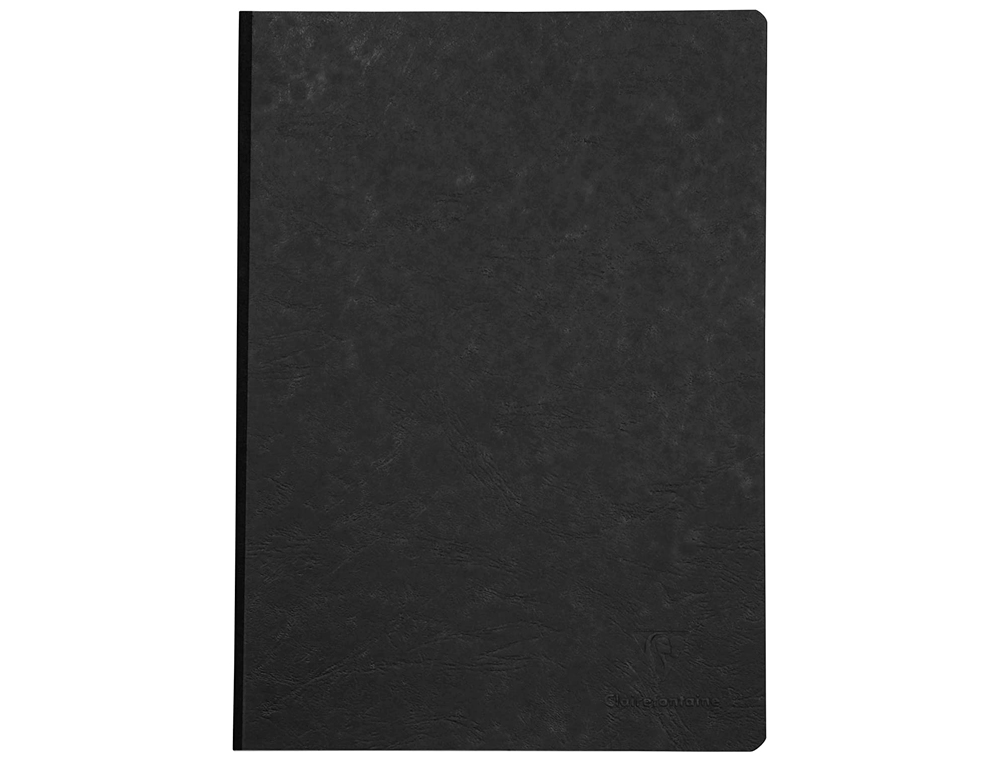 LIBRETA AGE-BAG TAPA CARTULINA LOMO COSIDO LISO 96 HOJAS COLOR NEGRO 210X297 MM