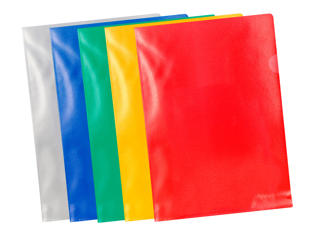 CARPETA DOSSIER UERO PLASTICO Q-CONNECT DIN A4 120 MICRAS COLORES SURTIDOS CAJA DE 100 UNIDADES