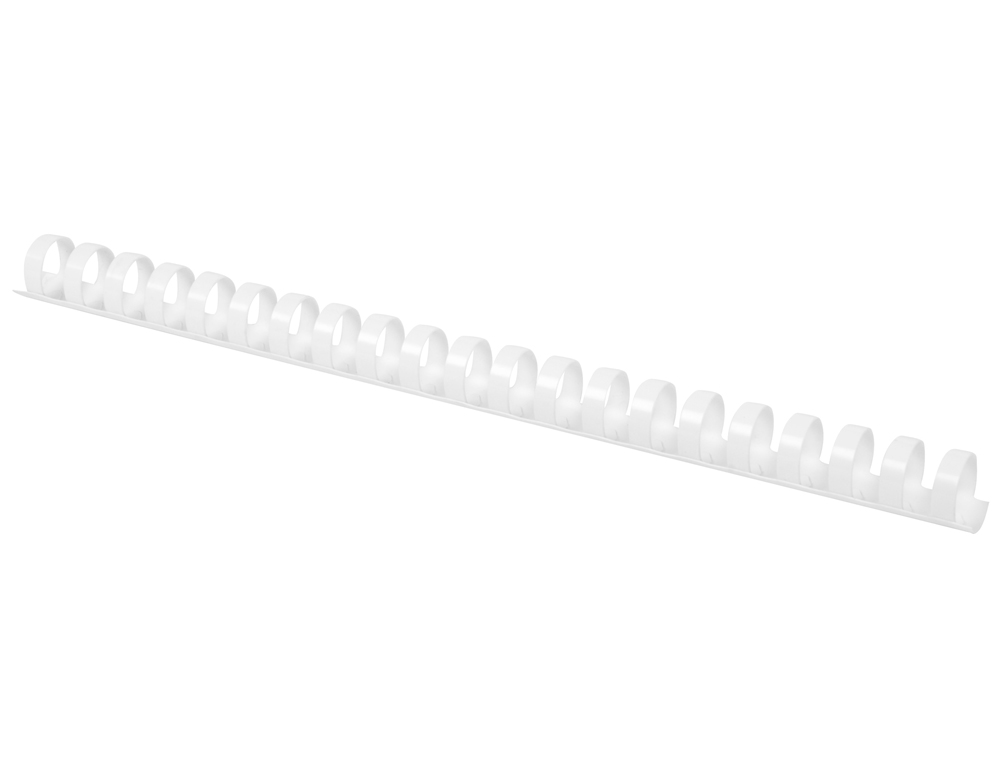 CANUTILLO Q-CONNECT REDONDO 18 MM PLASTICO BLANCO CAPACIDAD 160 HOJAS CAJA DE 50 UNIDADES