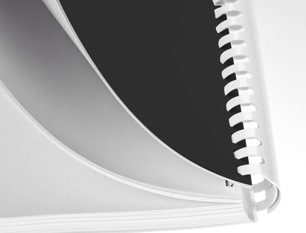 CANUTILLO Q-CONNECT REDONDO 18 MM PLASTICO BLANCO CAPACIDAD 160 HOJAS CAJA DE 50 UNIDADES