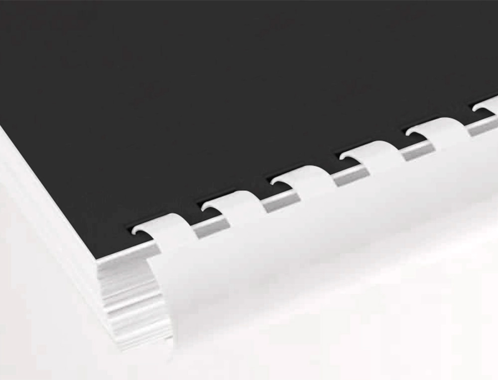 CANUTILLO Q-CONNECT REDONDO 18 MM PLASTICO BLANCO CAPACIDAD 160 HOJAS CAJA DE 50 UNIDADES