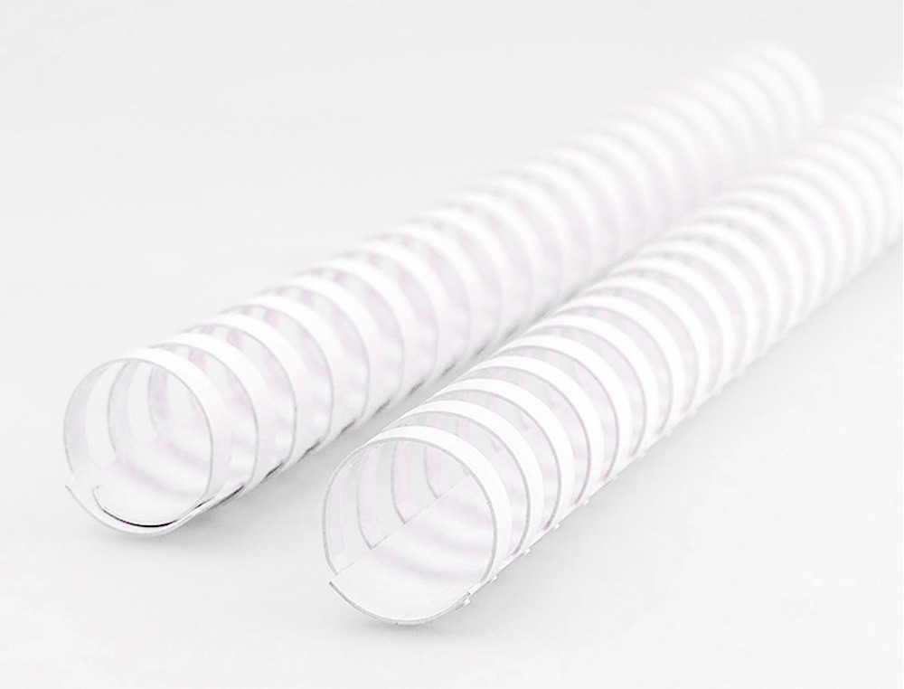 CANUTILLO Q-CONNECT REDONDO 25 MM PLASTICO BLANCO CAPACIDAD 225 HOJAS CAJA DE 50 UNIDADES