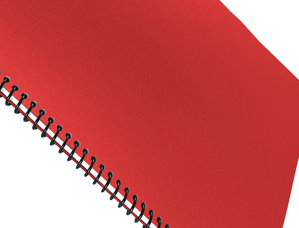 TAPA ENCUADERNACION LIDERPAPEL POLIPROPILENO A4 0.8MM ROJO OPACO PAQUETE DE 50 UNIDADES