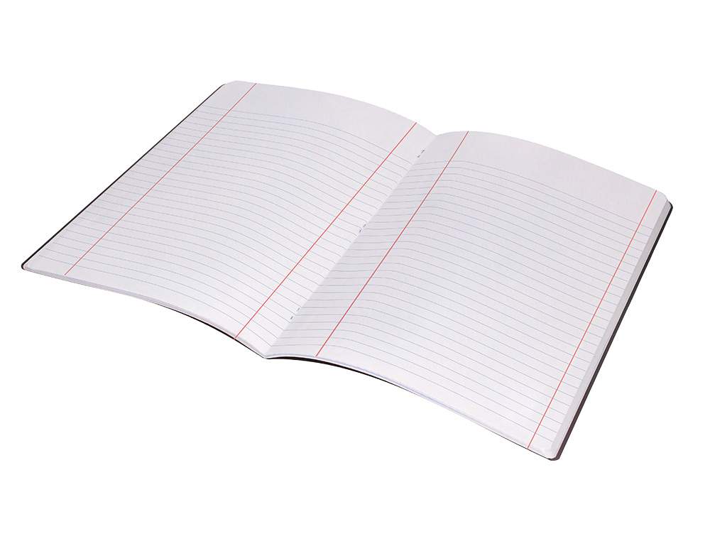 LIBRETA LIDERPAPEL 360 TAPA DE PLASTICO A5 48 HOJAS 90G/M2 HORIZONTAL CON DOBLE MARGEN TAPA NEGRA