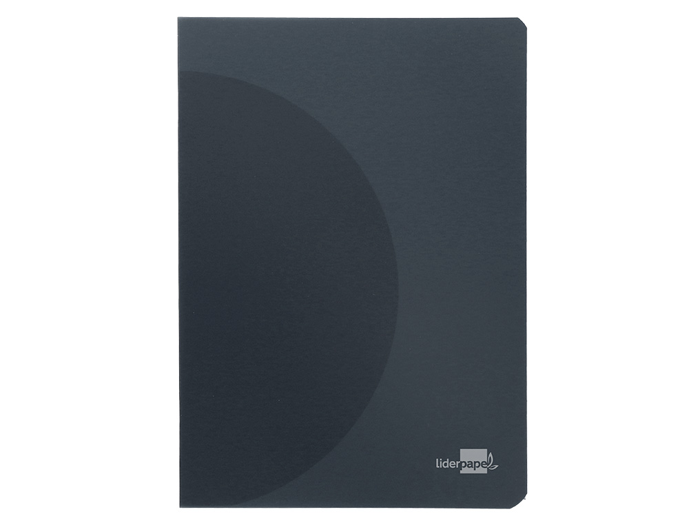 LIBRETA LIDERPAPEL 360 TAPA DE PLASTICO A5 48 HOJAS 90G/M2 HORIZONTAL CON DOBLE MARGEN TAPA NEGRA