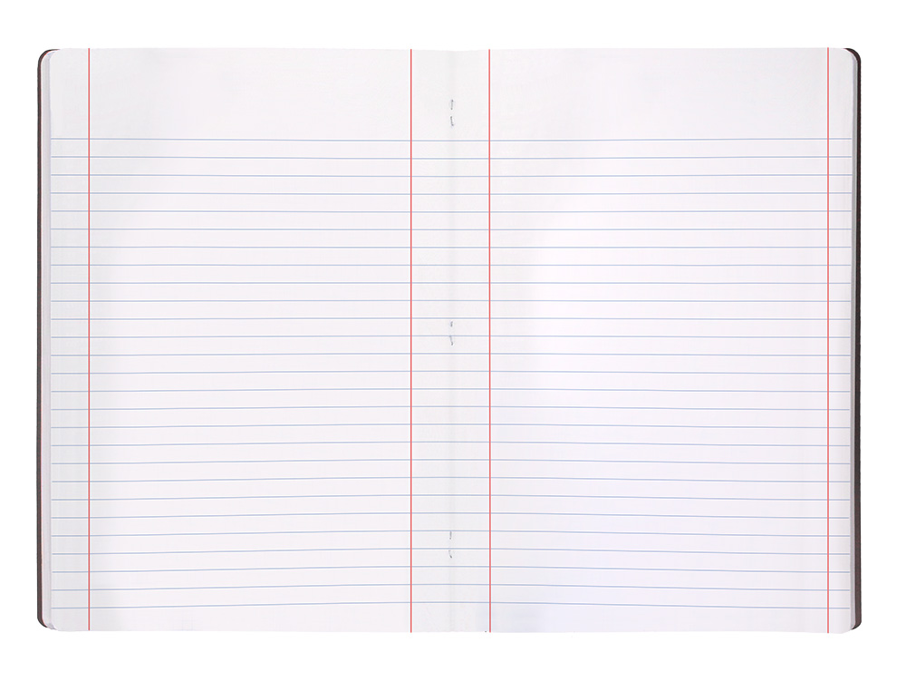 LIBRETA LIDERPAPEL 360 TAPA DE PLASTICO A5 48 HOJAS 90G/M2 HORIZONTAL CON DOBLE MARGEN TAPA NEGRA