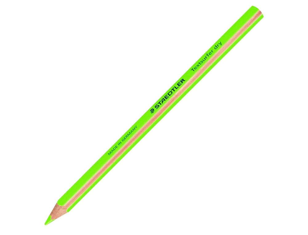 LAPICES FLUORESCENTE STAEDTLER TEXTSURFER DRY VERDE CAJA DE 12 UNIDADES