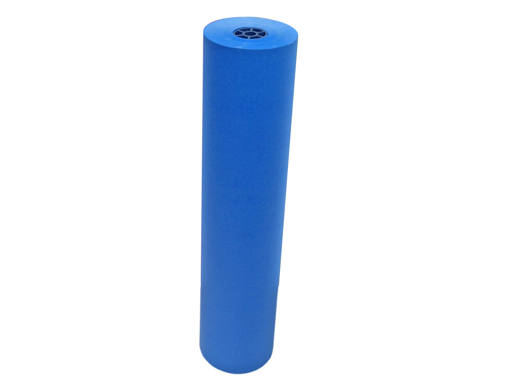 PAPEL KRAFT VERJURADO LIDERPAPEL AZUL ANCHO 1 MT LONGITUD 150 MT GRAMAJE 65 GR PESO 10 KG