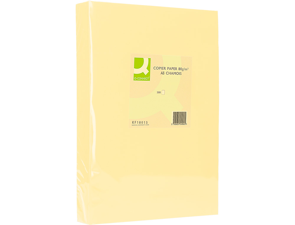 PAPEL COLOR Q-CONNECT DIN A3 80GR CHAMPAGNE PAQUETE DE 500 HOJAS
