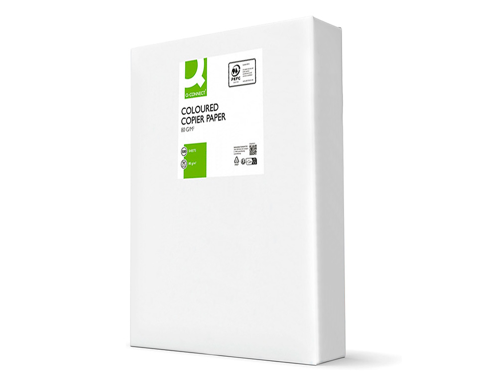 PAPEL COLOR Q-CONNECT DIN A3 80GR NARANJA NEON PAQUETE DE 500 HOJAS