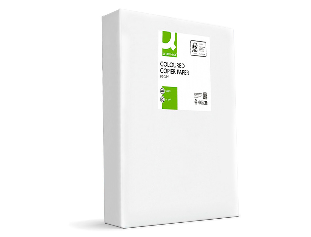 PAPEL COLOR Q-CONNECT DIN A3 80GR NARANJA NEON PAQUETE DE 500 HOJAS