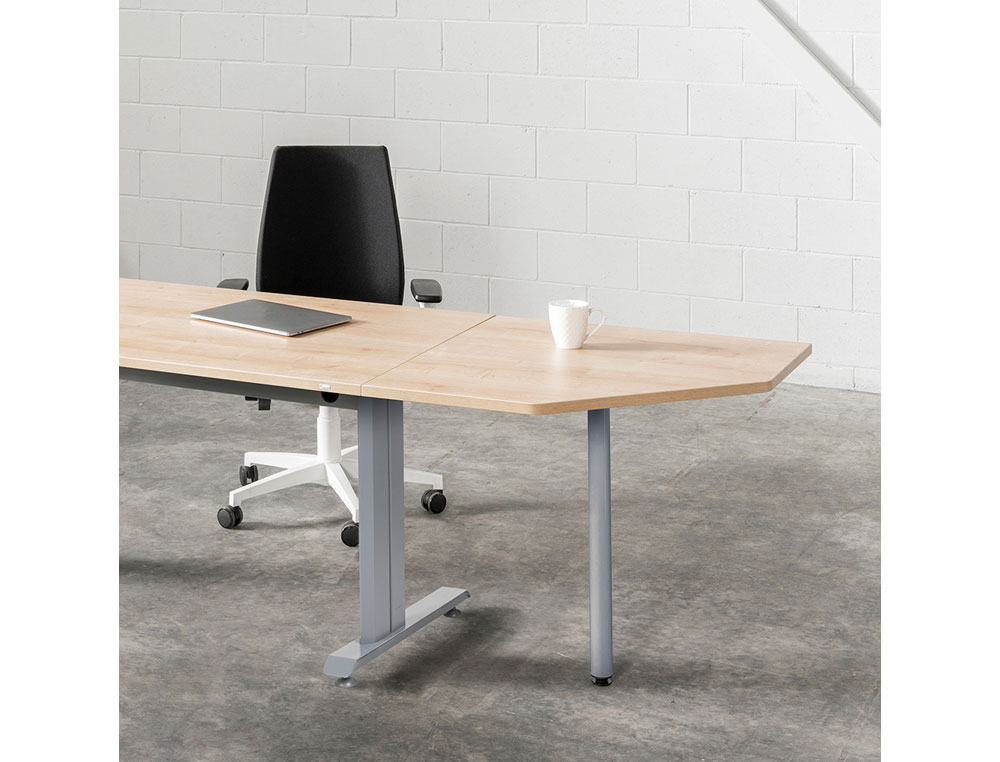 MESA DE OFICINA ROCADA METAL 2003AC02 ALUMINIO /GRIS 180X80 CM