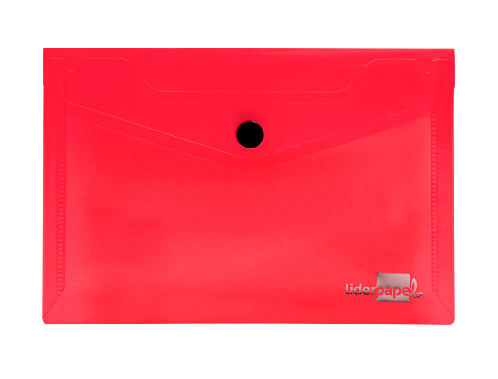 CARPETA LIDERPAPEL DOSSIER BROCHE POLIPROPILENO DIN A6 ROJO TRANSPARENTE