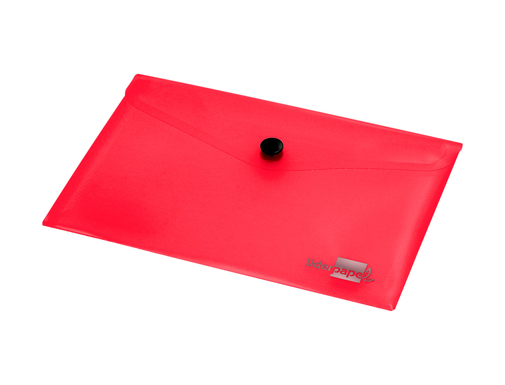 CARPETA LIDERPAPEL DOSSIER BROCHE POLIPROPILENO DIN A6 ROJO TRANSPARENTE