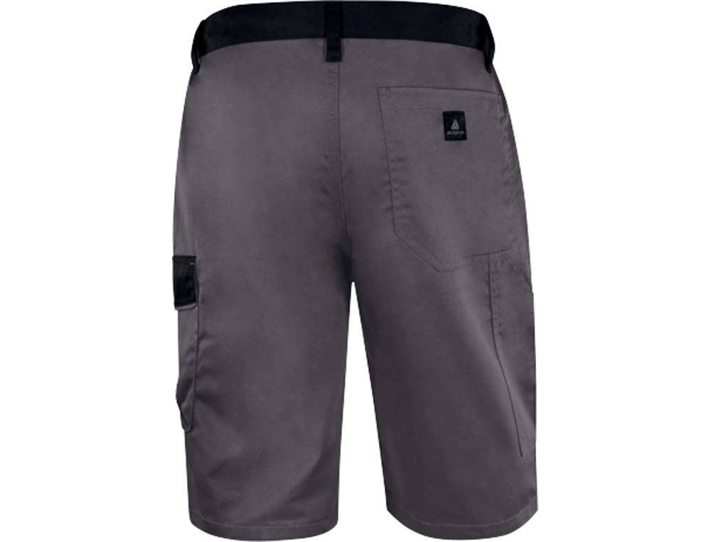 PANTALON DE TRABAJO DELTAPLUS BERMUDA CINTURA AJUSTABLE 5 BOLSILLOS COLOR GRIS TALLA L