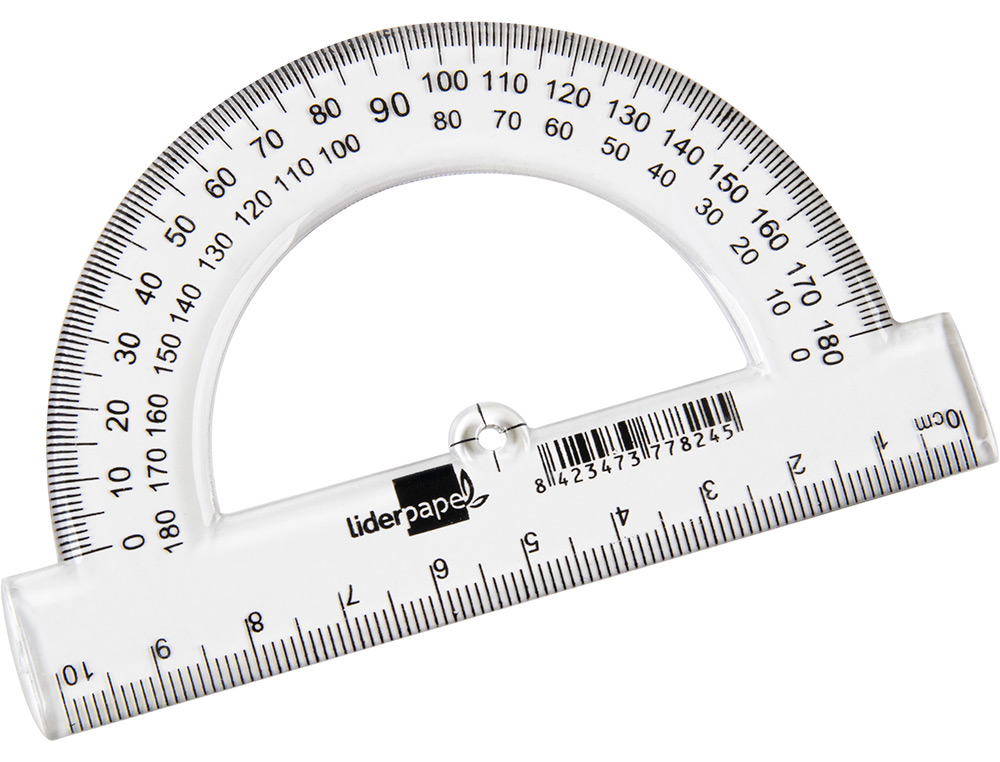 SEMICIRCULO LIDERPAPEL 10 CM PLASTICO