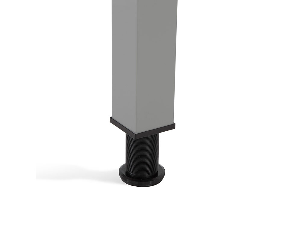 MESA ROCADA SERIE EXECUTIVE 160X110 CM IZQUIERDA ACABADO GRIS/BLANCO