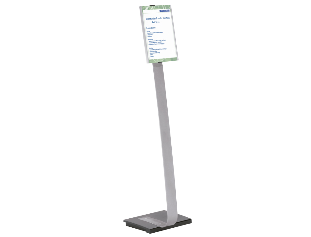 EXPOSITOR DURABLE DE SUELO ALTURA AJUSTABLE CON PANEL FRONTAL DIN A4 USO VERTICAL/HORIZONTAL COLOR