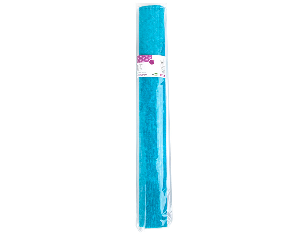 PAPEL CRESPON LIDERPAPEL ROLLO DE 50 CM X 2,5 M 85G/M2 CELESTE