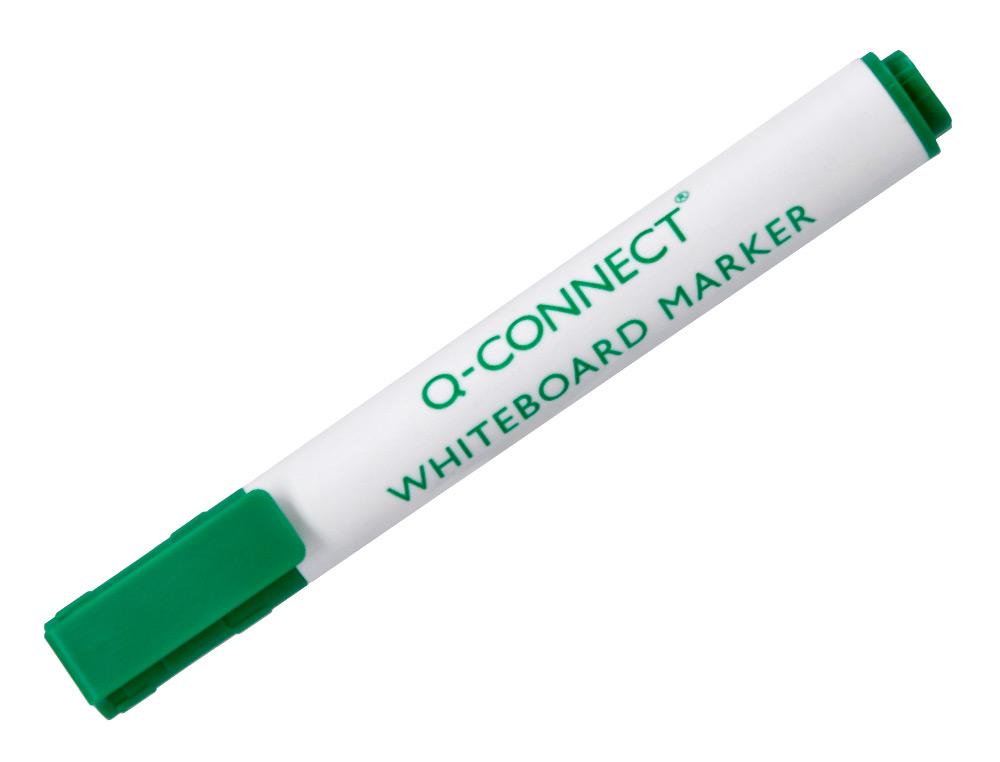 ROTULADOR Q-CONNECT PIZARRA BLANCA COLOR VERDE PUNTA REDONDA 3 MM