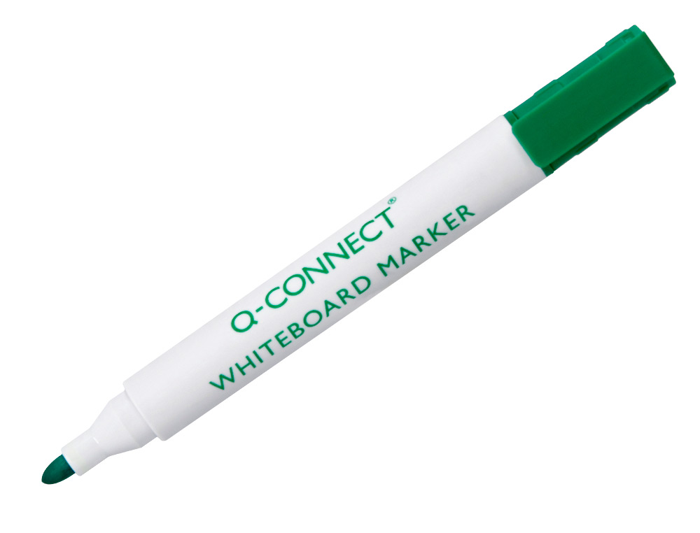 ROTULADOR Q-CONNECT PIZARRA BLANCA COLOR VERDE PUNTA REDONDA 3 MM