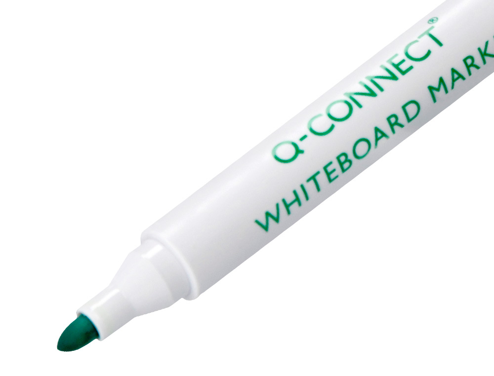 ROTULADOR Q-CONNECT PIZARRA BLANCA COLOR VERDE PUNTA REDONDA 3 MM