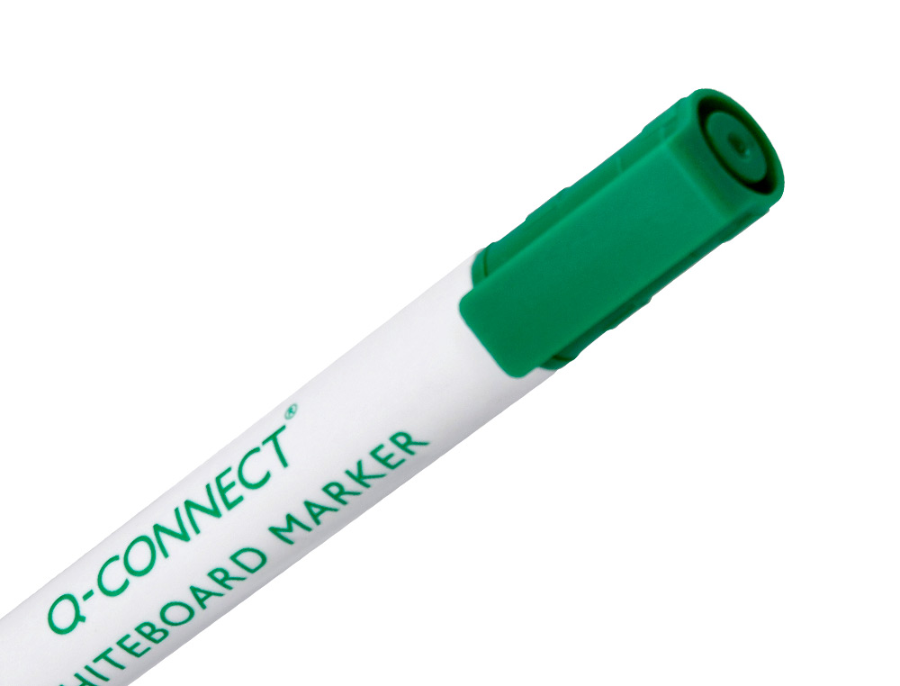 ROTULADOR Q-CONNECT PIZARRA BLANCA COLOR VERDE PUNTA REDONDA 3 MM