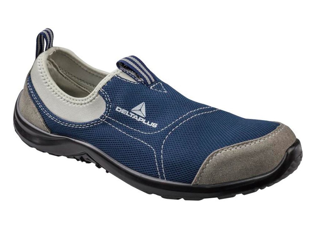 ZAPATOS DE SEGURIDAD DELTAPLUS DE POLIESTER Y ALGODON CON PLANTILLA Y PUNTERA - COLOR AZUL MARINO TALLA 44