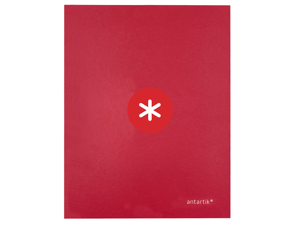 CARPETA 4 ANILLAS 40 MM MIXTAS ANTARTIK A4 FORRADA COLOR FRAMBUESA