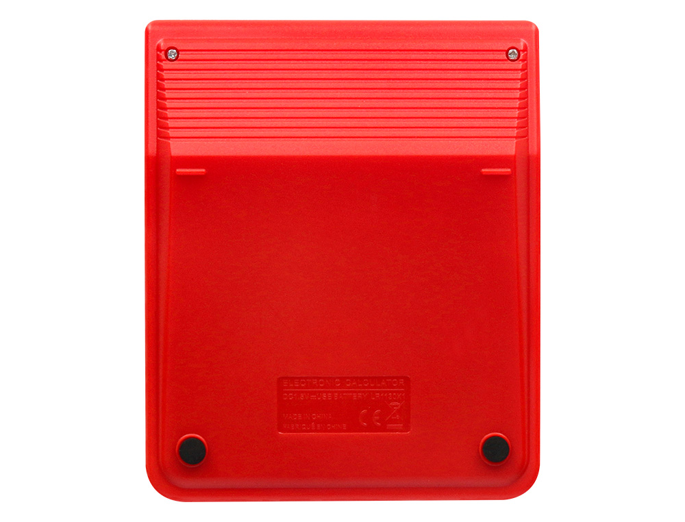 CALCULADORA CARLIN SOBREMESA 10 DIGITOS SOLAR Y PILAS COLOR ROJO 127X105X24 MM