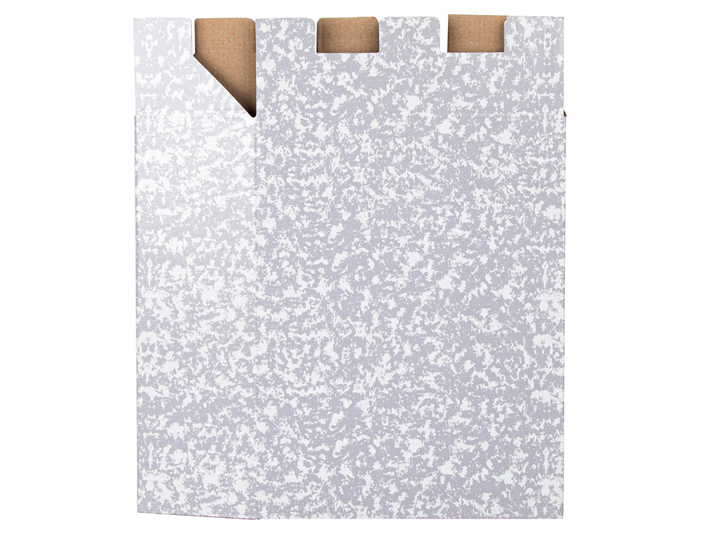 CAJA ARCHIVADOR LIDERPAPEL CLASSIC RED CUARTO APAISADO GRIS