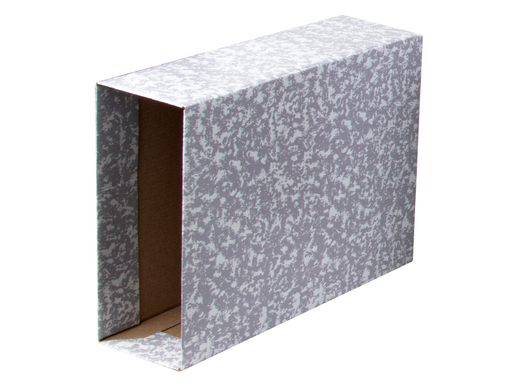 CAJA ARCHIVADOR LIDERPAPEL CLASSIC RED CUARTO APAISADO GRIS