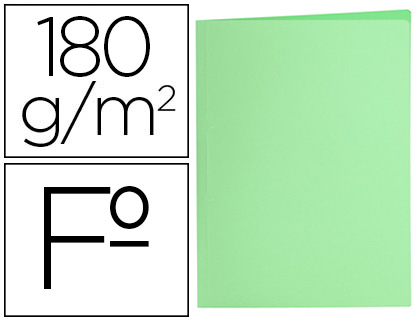 SUBCARPETA LIDERPAPEL FOLIO VERDE PASTEL 180G/M2