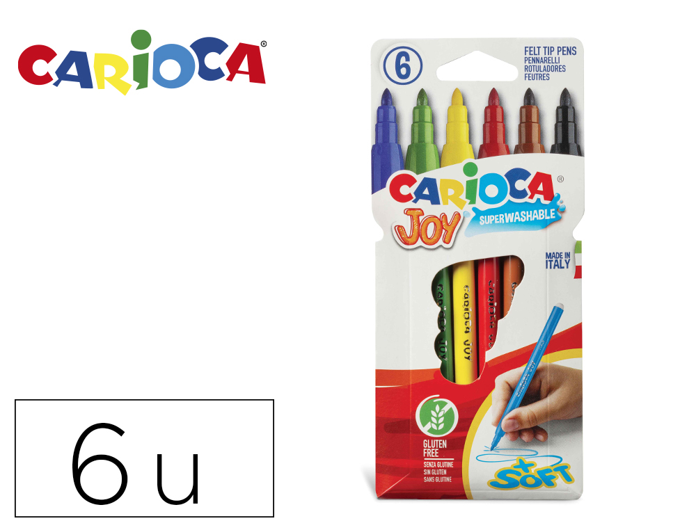 ROTULADOR CARIOCA JOY CAJA DE 6 COLORES