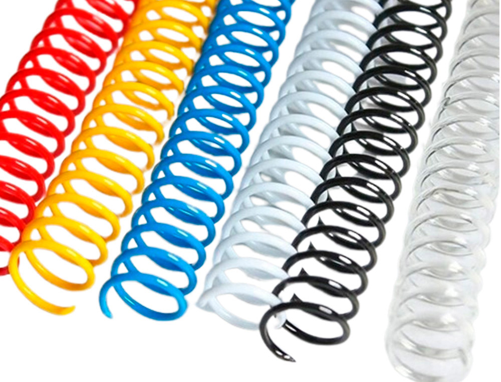 ESPIRAL PLASTICO YOSAN PASO 64 N8 COLORES SURTIDOS CAJA DE 100 UNIDADES