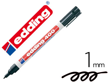 ROTULADOR EDDING MARCADOR PERMANENTE 400 NEGRO PUNTA REDONDA 1 MM