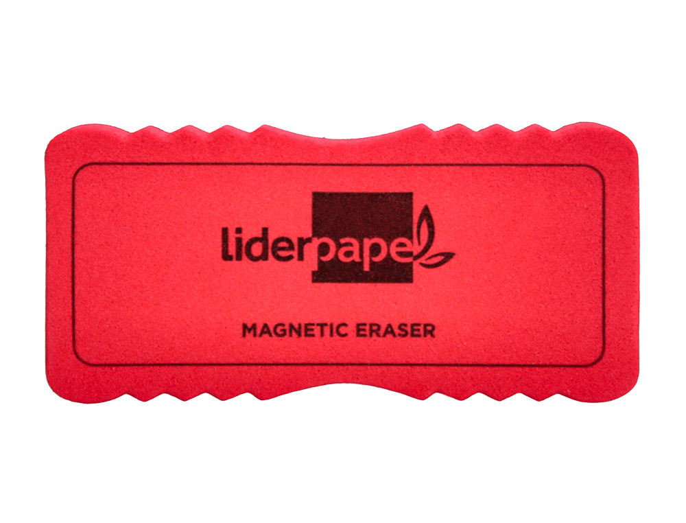 BORRADOR LIDERPAPEL PIZARRA BLANCA MAGNETICO COLORES SURTIDOS 130X60 MM