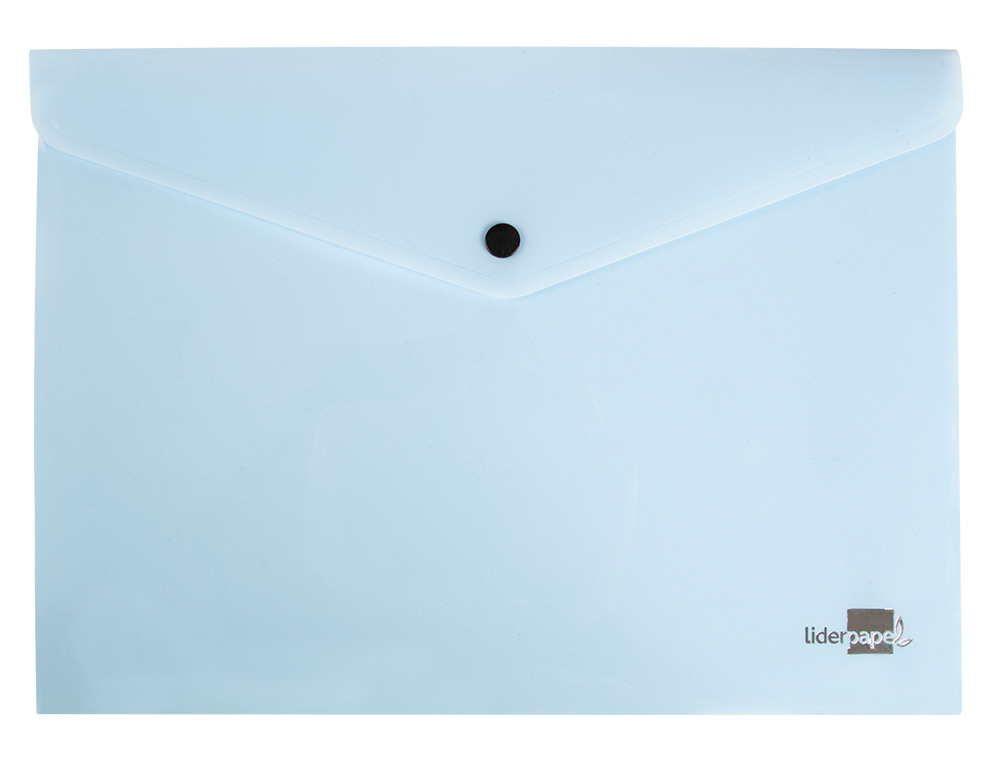 CARPETA LIDERPAPEL DOSSIER BROCHE POLIPROPILENO DIN A4 CELESTE OPACO 50 HOJAS
