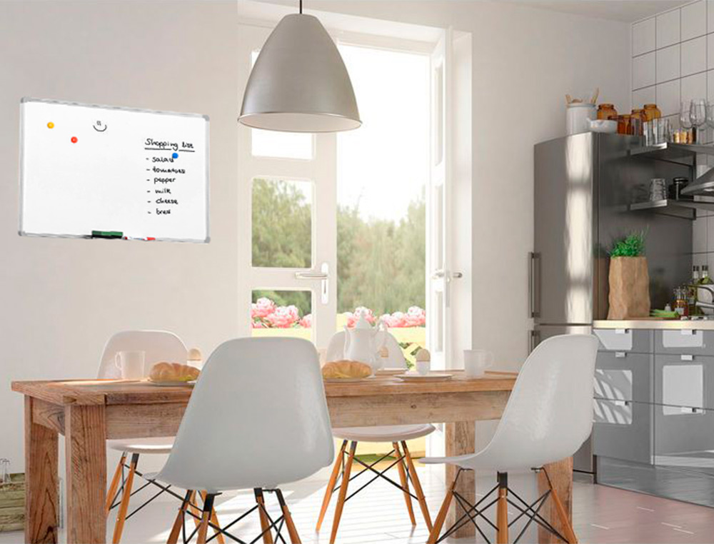 PIZARRA BLANCA Q-CONNECT LACADA MAGNETICA MARCO ALUMINIO 60X45 CM