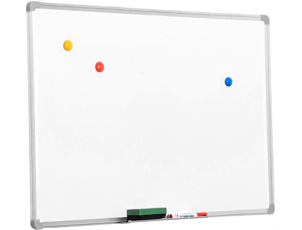 PIZARRA BLANCA Q-CONNECT LACADA MAGNETICA MARCO ALUMINIO 60X45 CM