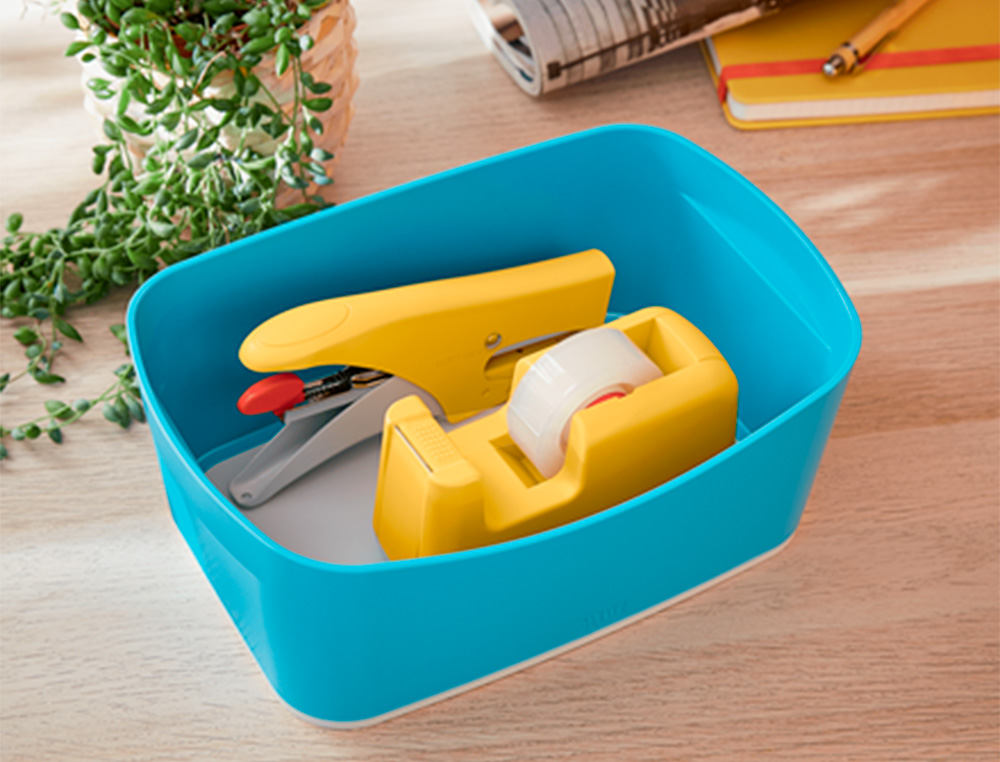 PORTARROLLO SOBREMESA LEITZ COSY PLASTICO PARA CINTAS 33 MT COLOR AMARILLO