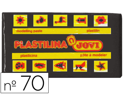PLASTILINA JOVI 70 NEGRO -UNIDAD -TAMAO PEQUEO