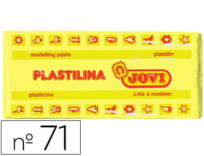 PLASTILINA JOVI 71 AMARILLO CLARO -UNIDAD -TAMAO MEDIANO