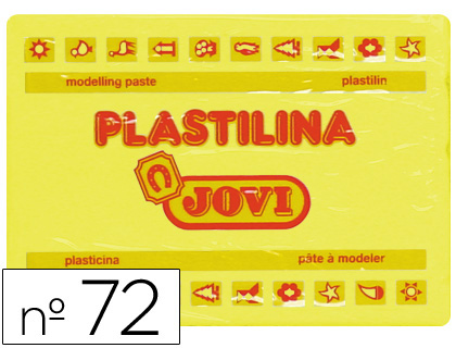 PLASTILINA JOVI 72 AMARILLO CLARO -UNIDAD -TAMAO GRANDE