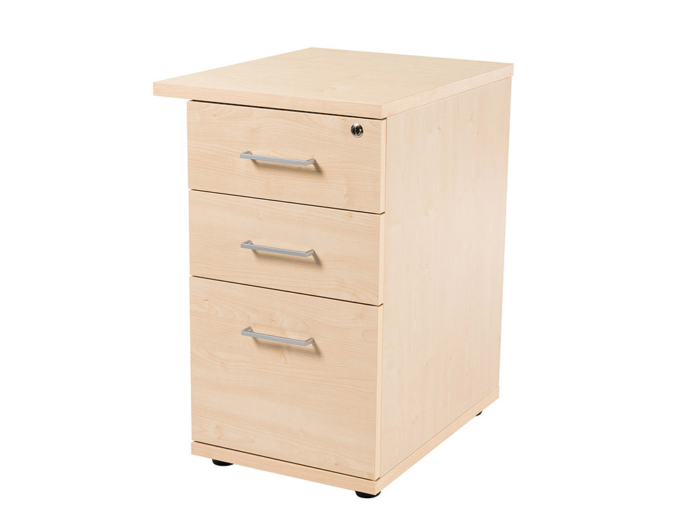 CAJONERA ROCADA CON 2 CAJONES Y 1 CARPETERO SERIE STORE 60X47X74 CM ACABADO HAYA/HAYA