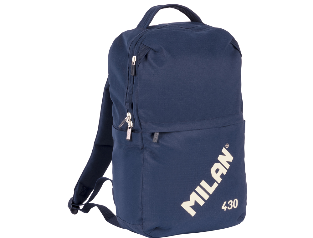 MOCHILA ESCOLAR MILAN CON CIERRE DE SEGURIDAD 15 LITROS 430 SINCE 1918 COLOR AZUL
